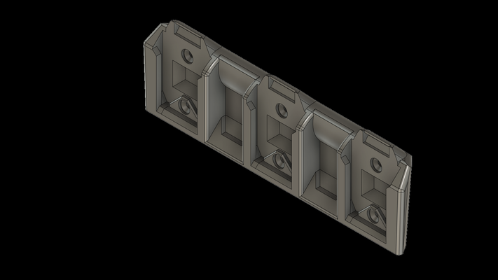 parkside battery holder x 20v - triple by strrejda tools organizers parksidebattery parkside20v parksideholder parksidex20 batteryholder x20v 3d print model - Mito3D