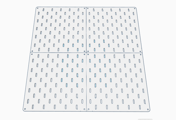 ikea skadis 23x23cm quad block clean remixed by thor3d 3d printer accessories four 3d print model - Mito3D