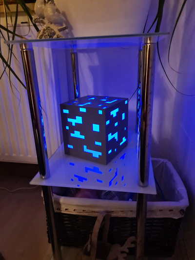 minecraft ore lamp by dot-nobody household decor 3d print model - Mito3D