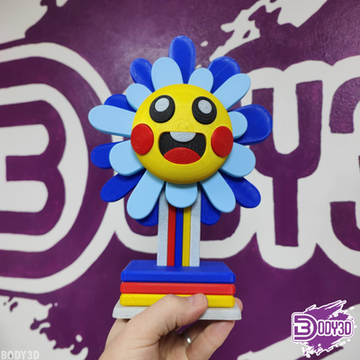 feliz troféu by body3d arte esculturas esculpir escultura concurso concours ventilador legal diversão presente criança bambu laboratório flor kawaii sol bonita fácil suporte 3d print model - Mito3D