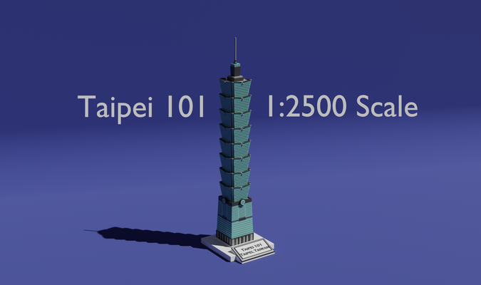 taipei 101 scale model display by maximdivirgilio miniatures architecture taiwan scalemodel skyscraper building city cityscape 3d print model - Mito3D