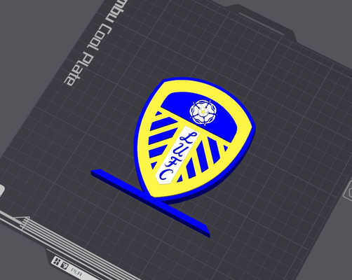 leeds unidos logotipo tabela ficar pé by 5kyrunn3r arte sinais logotipos leed futebol clube liga ams pronto manchester manu westham futebol 3d print model - Mito3D