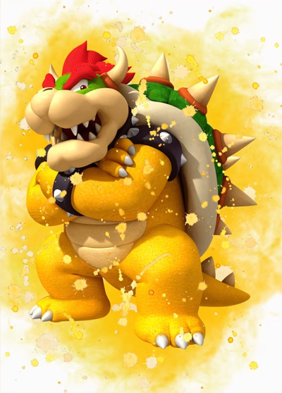 bowser fucina cappelli by krissy ttzz arte 2d super mario 3d print model - Mito3D