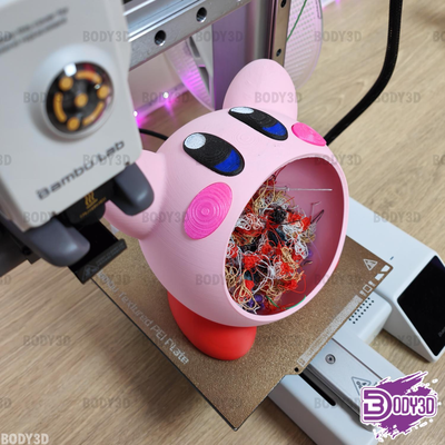 kirby atık yiyen by body3d 3d yazıcı aksesuarlar nintendo yemek araç destek güzel eğlence mutlu no yok desteksiz kutu bok kaka a1 mini a1mini bedava durulama yaratık lol kawaii çöp kutusu şirin komik retro oyun 3d print model - Mito3D