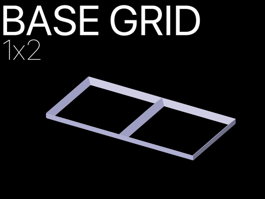 1x2 55 mm base cuadrícula organizador by vuelo herramientas organizadores caja almacenamiento ordenar clasificador partes hardware compartimiento gridfinity 3d print model - Mito3D