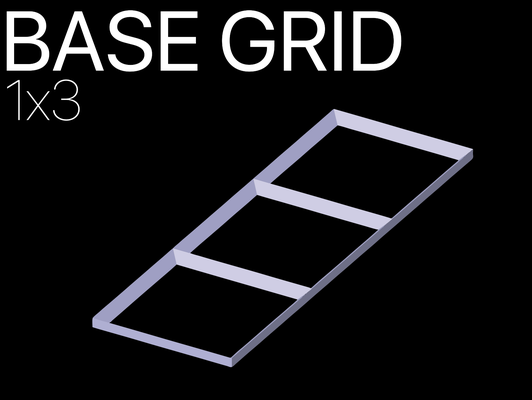 1x3 55 mm base gitter veranstalter by flug werkzeuge box lager sortieren soter teile hardware behälter gridfinity 3d print model - Mito3D