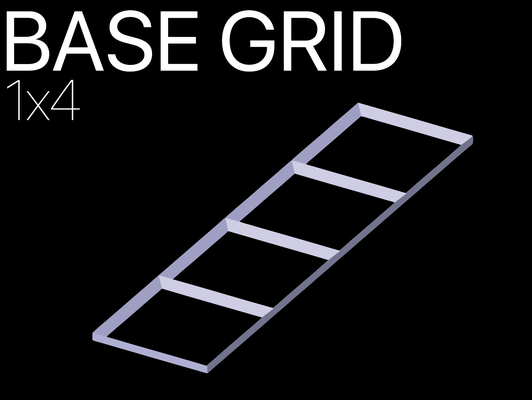 1x4 55 mm base gitter veranstalter by flug werkzeuge box lager sortieren sorter teile hardware behälter gridfinity 3d print model - Mito3D