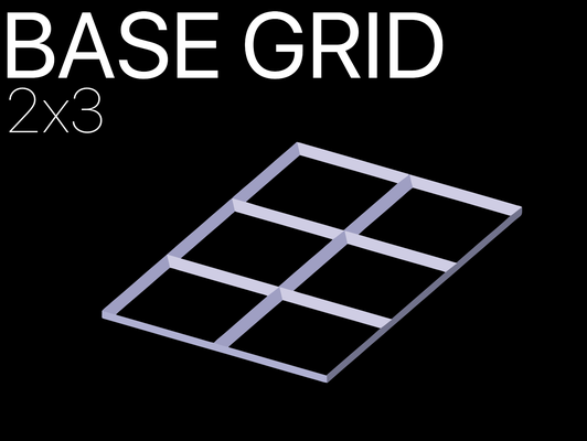 2x3 55 mm base gitter veranstalter by flug werkzeuge box lager sortieren sorter teile hardware behälter gridfinity 3d print model - Mito3D