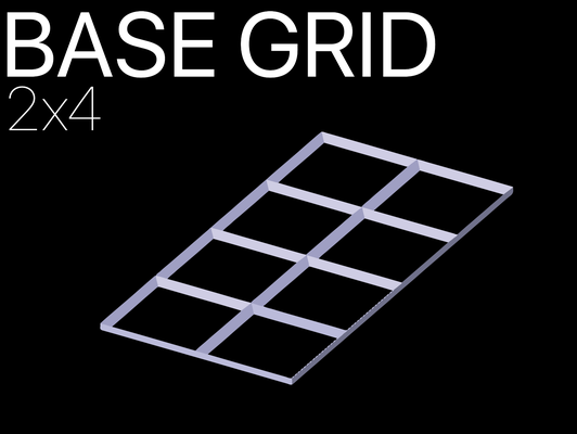 2x4 55 mm base gitter veranstalter by flug werkzeuge box lager sortieren sorter teile hardware behälter gridfinity 3d print model - Mito3D