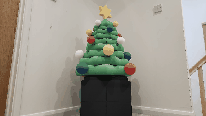 4 fuß weihnachten baum by mr campbell druckt haushalt dekor flitter urlaub geschenk star box p1s x1c 3d print model - Mito3D