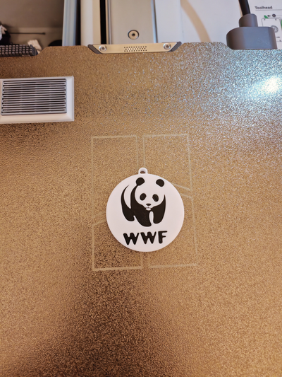 wwf anahtarlık by gevezelik gücü araçlar gadget'lar panda 3d print model - Mito3D