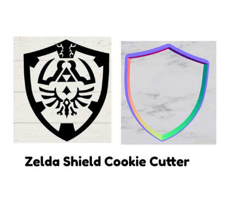 zelda shield cookie cutter by goldiesvinyl household house models nintendo switch link clay 3d print model - Mito3D