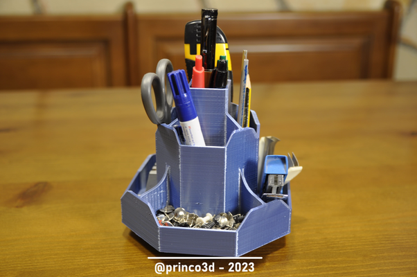 rotating desk organiser by princo 3d household office home diy 3d print model - Mito3D