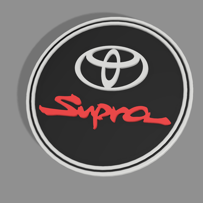 toyota supra placa by 3dg designs arte sinais logotipos logotipo carro gts jdm garagem decoração escritório homem caverna 3d print model - Mito3D