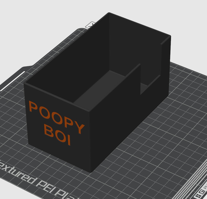 kacken boi düse extruder kackt behälter by steaks 3d drucker zubehör poop rutsche abfall 3d print model - Mito3D