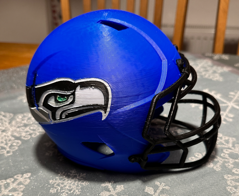 seahawks football casque remixé by hal2001 3d imprimante pièces 3d print model - Mito3D