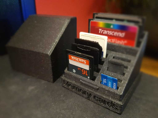 memory cards holder - 3x cf 4x sd 5x microsd by bhmarten household office 3d print model - Mito3D