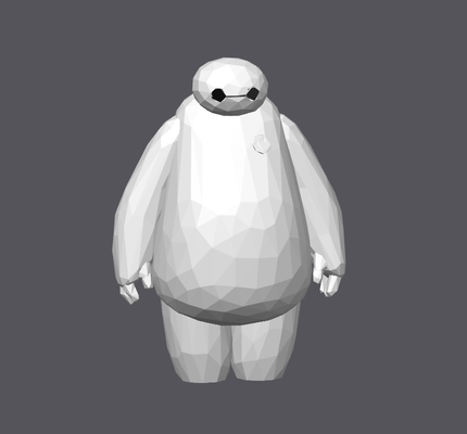 baymax poli by taslak r3d sanat modeller düşük 3d print model - Mito3D