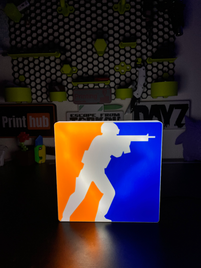 counter strike 2 lamp by stranger art signs & logos counterstrike counterstrike2 cs2 led light 3d print model - Mito3D