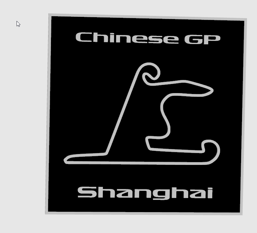 formule 1 chinois gp by maegu art 2d formel grandiose prix chine shanghai 3D print model - Mito3D