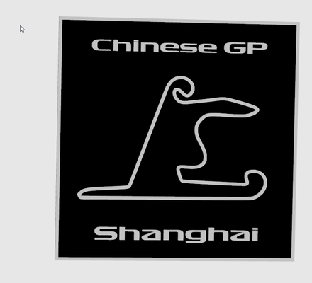 formula 1 cinese gp by maegu arte 2d formel mille dollari prix cina shanghai 3d print model - Mito3D