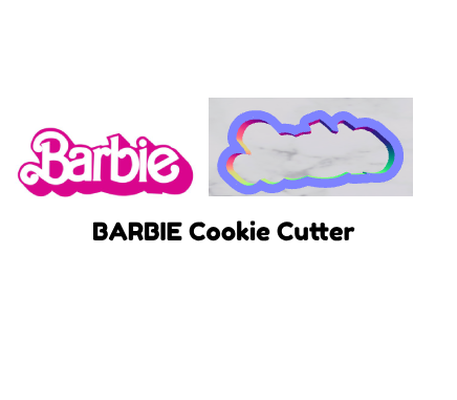 barbie logo galleta cortador by goldiesvinilo casa modelos arcilla barbiepelicula 3d print model - Mito3D