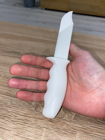 cuchillo by preco3dprint casa decoración cazador asesino cimitarra espada ninja hexágono hexacomb miel peine 3d print model - Mito3D