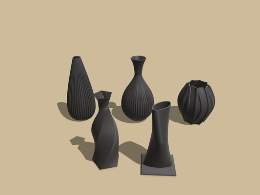 nf verschiedene abstrakte vasen abstrakt vasen by julianisch gericht haushalt haus modelle vase blumen tasse blume generator blumenvase blumentopf kunst of leben abstraktes design 3d print model - Mito3D