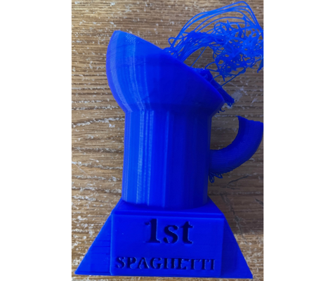 1st spaghetti trofeo by luke b arte sculture fallito stampa 3d print model - Mito3D