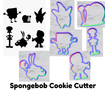 spongebob squarepants cookie cutters by goldiesvinyl household house models star patrick mr gary tentacles krabs squidward sandy cheeks 3d print model - Mito3D