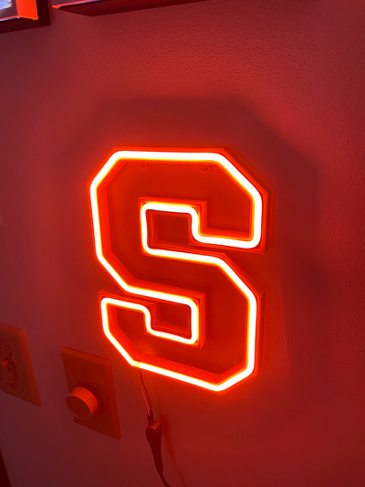 syracuse üniversite neon işaret michigan durum by şeylerpatprinted sanat işaretler logolar imza ışık ışıklı michiganstate 3d print model - Mito3D