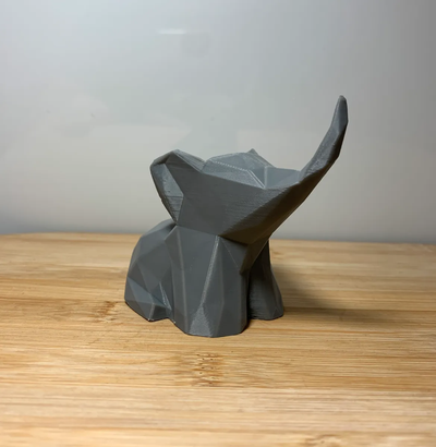 escuela politécnica elefante remezclado by restaurador miniaturas animales lowpoly polígono animal estatua 3d print model - Mito3D