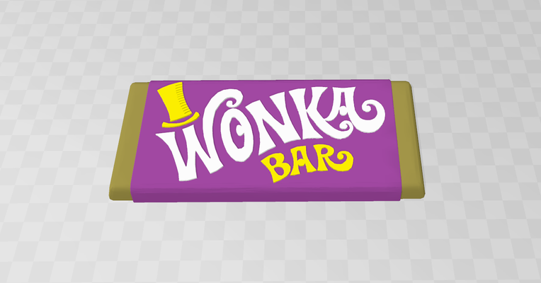 wonka bar by divertissement jouets jeux chocolat willy usine film 3d print model - Mito3D