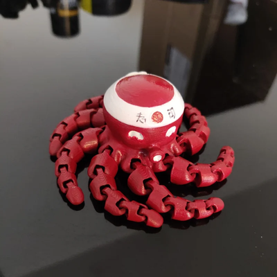 octopus - sushi inspired remixed by jkmayfield26 miniatures animals 3d print model - Mito3D