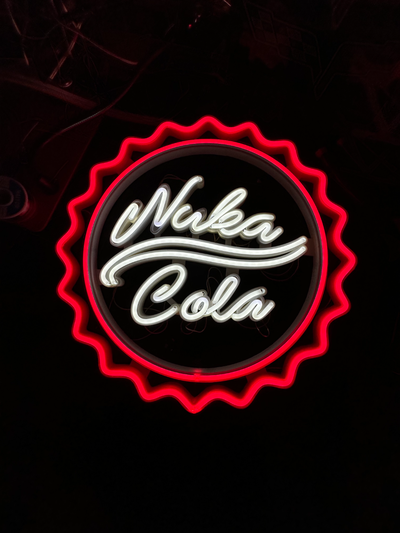 nuka kola neon işaret by şeylerpatprinted sanat işaretler logolar nukacola araları açılmak fallout3 fallout4 fallout76 serpintiyeni vegas imza ışık ışıklı 3d print model - Mito3D