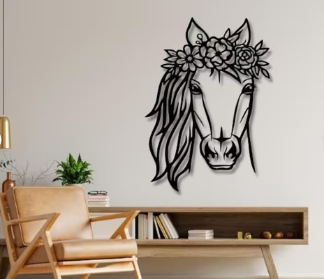 wall art female horse portrait by palumbus 2d 3d print model - Mito3D