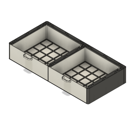 5x5x10u modulare cremagliera sistema gridfinity cassetti by grafxp utensili organizzatori cassetto estensibile 3d print model - Mito3D