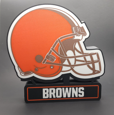 cleveland bruns led lumière boîte by protofusion art panneaux logos proto fusion digue livre nfl afc nord ohio football logo signe lumières wled boite ws2812b lampe multicolore ams fanart 3d print model - Mito3D