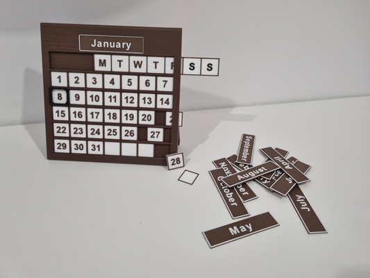 puzzle calendar by hg design household office 3d print model - Mito3D