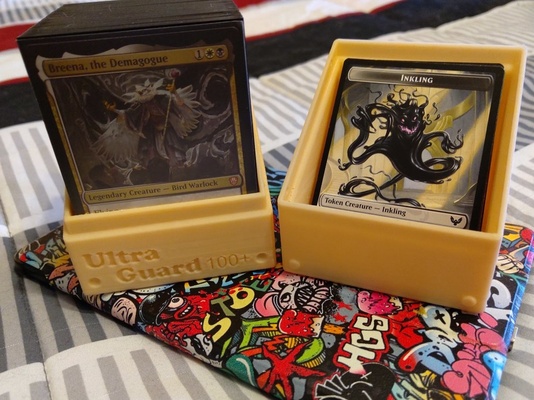 ultra guardia pro 100+ mtg cubierta caja by geekm0nkey juguetes juegos almacenaje thingiverse deckbox tarjetas juego mtgbox mtgdeck comandante 3d print model - Mito3D