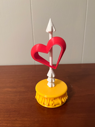 i amore by burlpowell arte modelli cuore trofeo premio freccia 3d print model - Mito3D