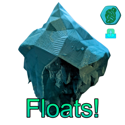 lowpoly iceberg it floats by chubby knot toys & games toy bath ice floating 3d print model - Mito3D