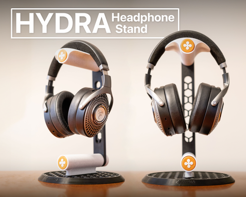 hydra single & multi headphone holder by godsci household office accessory stand audio audiophile desk accessories gaming 3d print model - Mito3D