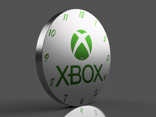 xbox logo l'horloge by scaphandre autonome ménage décor temps 39 horloge euhren microsoft 3d print model - Mito3D