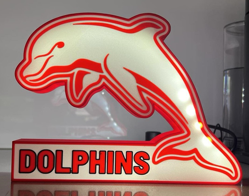 nrl lightbox delfini by dannazione passatempo fai sport all'aperto ams rugby 3d print model - Mito3D