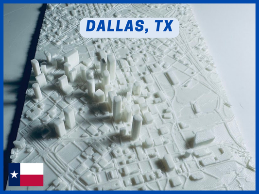 dallas texas minúsculo ciudad by 3dfolio miniaturas arquitectura centro profundo mini stl dtx 75214 d town miniatura escala tx 3d print model - Mito3D