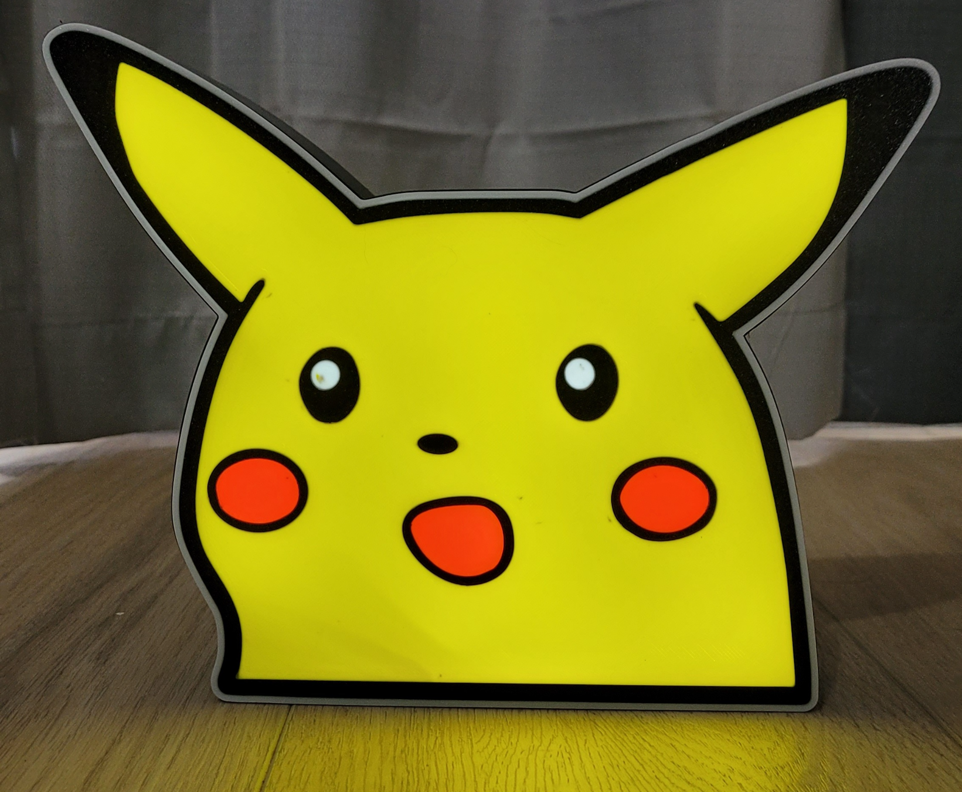 şaşırmış pikaçu led ışık kutu ams hazır by nostaljik baskılar sanat 2d pokemon nintendo bambu bambular 3D print model - Mito3D