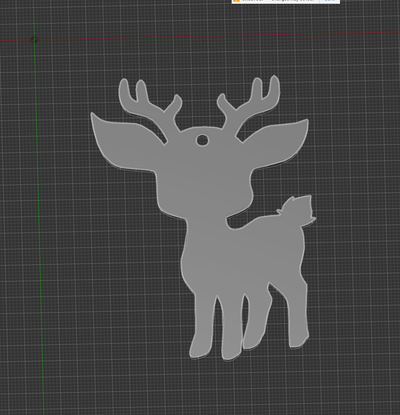 deer earrings by ouijawitch fashion keychain key accessory jewelery earring dangle christmas winter rudolf 3d print model - Mito3D