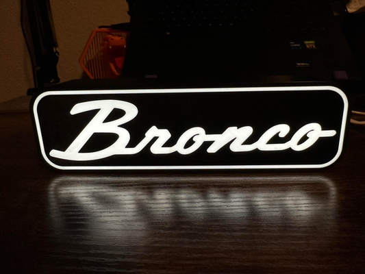 vau bronco caixa luz by nerd gênio coletivo arte sinais logotipos logotipo 4x4 estrada 4 x clássico vintage retro velho escola lama caminhão 3d print model - Mito3D