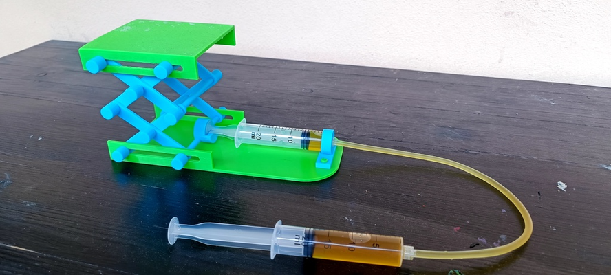 idraulico forbice sollevamento tavolo by gianmariolonghi formazione scolastica fisica astronomia ascensore 3d print model - Mito3D